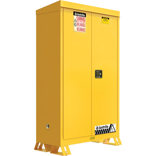 Outdoor Flammable Storage Cabinet, 45 gal., 2 Door, 43" W x 65" H x 18" D We Share Industrial Supply