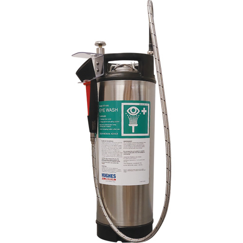 Douche d'urgence ind&eacute;pendante et portable, Pressuris&eacute;, Capacit&eacute; 4 gal., Conformit&eacute; Aucune We Share Industrial Supply