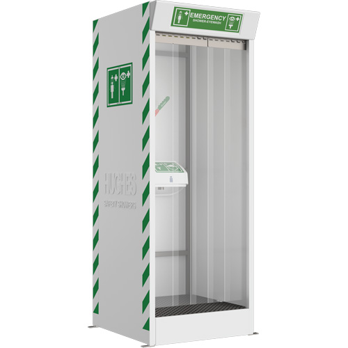 Cabine de douche d'urgence et douche oculaire/faciale couvert We Share Industrial Supply