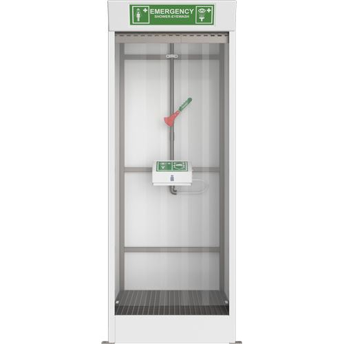 Cabine de douche d'urgence et douche oculaire/faciale couvert We Share Industrial Supply