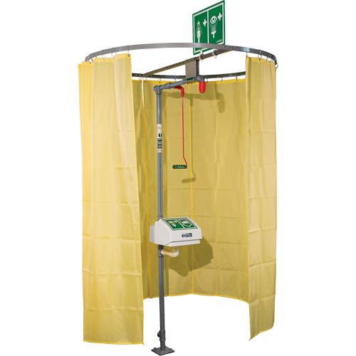 Rideau de s&eacute;curit&eacute; pour douche mont&eacute; sur tube We Share Industrial Supply