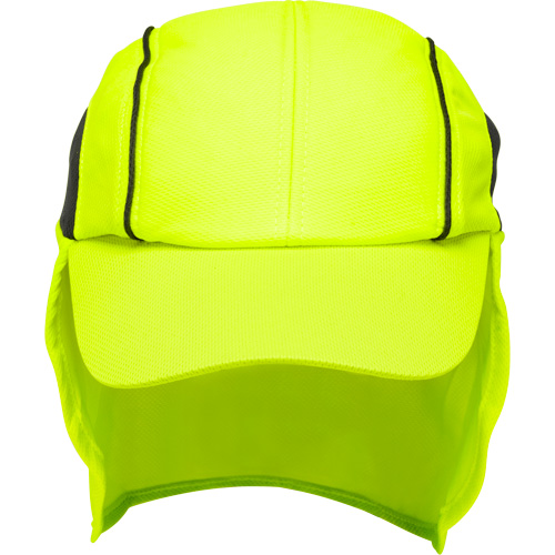 Chapeaux de refroidissement avec voiles pour le cou, Lime haute visibilit&eacute; We Share Industrial Supply