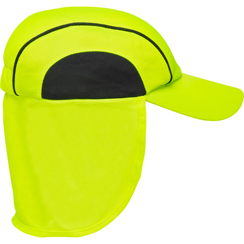 Chapeaux de refroidissement avec voiles pour le cou, Lime haute visibilit&eacute; We Share Industrial Supply
