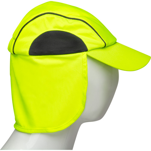 Chapeaux de refroidissement avec voiles pour le cou, Lime haute visibilit&eacute; We Share Industrial Supply