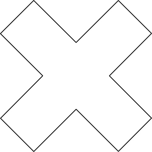 DuraStripe X-Treme X's, Croix, 6" lo x 6" la, Blanc, Vinyle We Share Industrial Supply