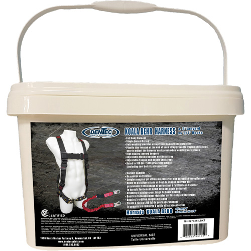 Koala Behr Safety Harness in Pail with 6' Lanyard, CSA Certified, Class A, 255 lbs. Cap. We Share Industrial Supply