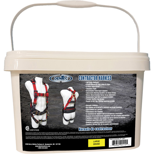Contractor Safety Harness in Pail, CSA Certified, Class AP, Large, 352 lbs. Cap. We Share Industrial Supply