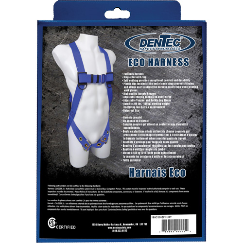 ECO Safety Harness in Retail Box, CSA Certified, Class A, 352 lbs. Cap. We Share Industrial Supply