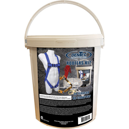 Trousse pour couvreurs avec corde 25' ECO, Certifi&eacute;e CSA, Classe A, Grand/Moyen/T-Grand, Cap. 310 lb We Share Industrial Supply