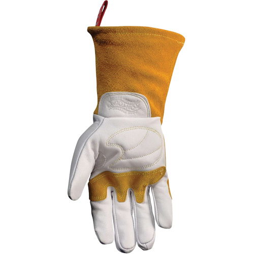 Caiman&reg; Premium TIG/MIG Welder's Gloves with FR Insulated Split Cowhide Back, Grain Goatskin, Size Large We Share Industrial Supply