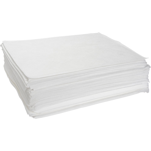 Meltblown Sorbent Pads, Oil Only, 15" x 19", 10 gal. Absorbancy We Share Industrial Supply