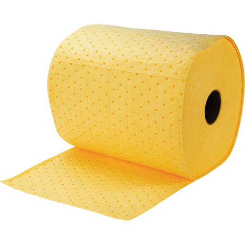 Rouleaux absorbants li&eacute;es, Lourd, 150' lo x 15" la, Absorption 10 gal. We Share Industrial Supply