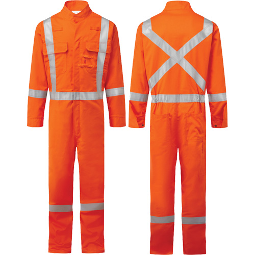 Bizflame&reg; 88/12 Iona 7 oz. FR510 FR Coverall, Size 36, Orange We Share Industrial Supply