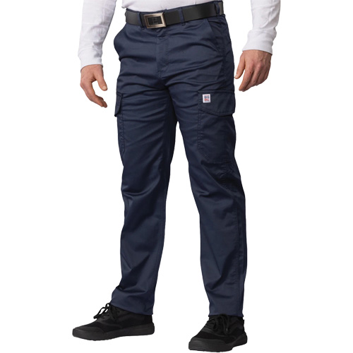 Big Flex Cargo Pants, Poly-Cotton/Spandex, Navy Blue, Size 52 We Share Industrial Supply