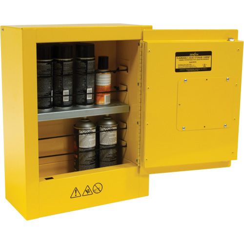 Armoire de s&eacute;curit&eacute; miniature pour produits inflammables, 2 gal., 1 Porte(s), 17" La x 22" h x 8" p We Share Industrial Supply