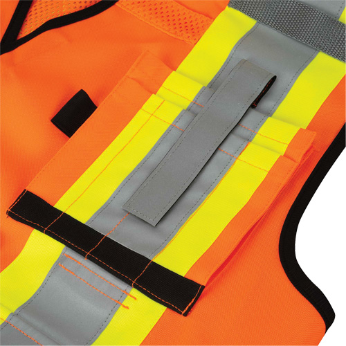 6680 Veste d'arpenteur antimicrobienne haute visibilit&eacute; avec dos en maille, Orange haute visibilit&eacute;, Petit, Polyester We Share Industrial Supply