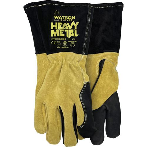Gants de soudage MIG/&eacute;lectrode 2780 Thrasher, Cuir de vache refendu, Taille Petit We Share Industrial Supply