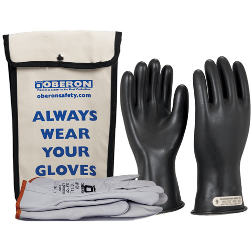 Ensemble de gants en caoutchouc pour l'&eacute;lectricit&eacute; de classe 00, 8, 11" lo, 20 cal/cm², NFPA 70E We Share Industrial Supply