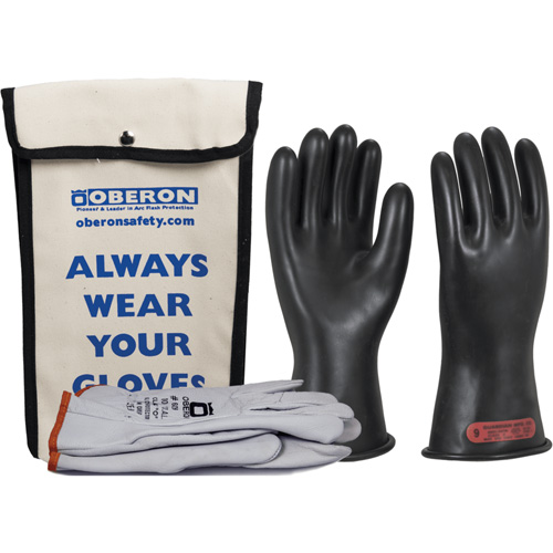 Class 0 Rubber Electrical Glove Kit, 8, 11" L, 20 cal/cm², NFPA 70E We Share Industrial Supply