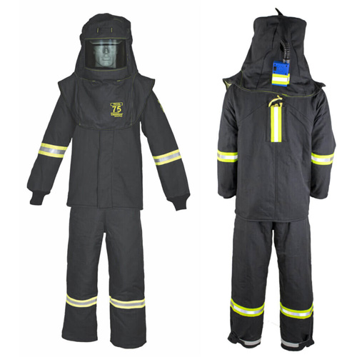 Ensemble de manteau contre l'arc &eacute;lectrique TCG moyen avec courroie de sortie, 75 cal/cm² We Share Industrial Supply