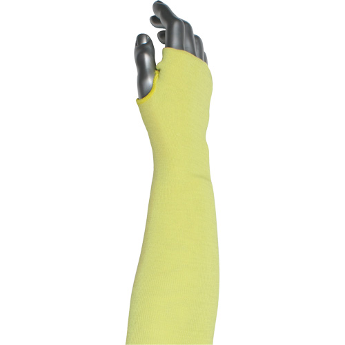 Manchette r&eacute;sistante &agrave; la coupe &agrave; 2 plis Kut Gard avec ouverture pour le pouce , Aramide/ATA, 10", ASTM ANSI niveau A6, Jaune We Share Industrial Supply