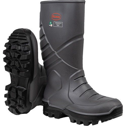 Boss&reg; Footwear Full Safety Boot with Midsole & Internal Met Guard, Thermal Polyurethane, Steel Toe, Puncture Resistant Sole, Size 6 We Share Industrial Supply