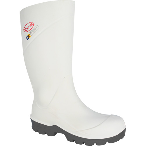 Boss&reg; Footwear Food Processing Boot, Polyurethane, Steel Toe, Size 4, Impermeable We Share Industrial Supply