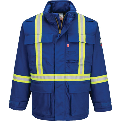 Bizflame&reg; 88/12 Insulated Winter Parka, Blue, Medium (Tall) We Share Industrial Supply