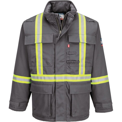 Bizflame&reg; 88/12 Insulated Winter Parka, Grey, Medium (Tall) We Share Industrial Supply