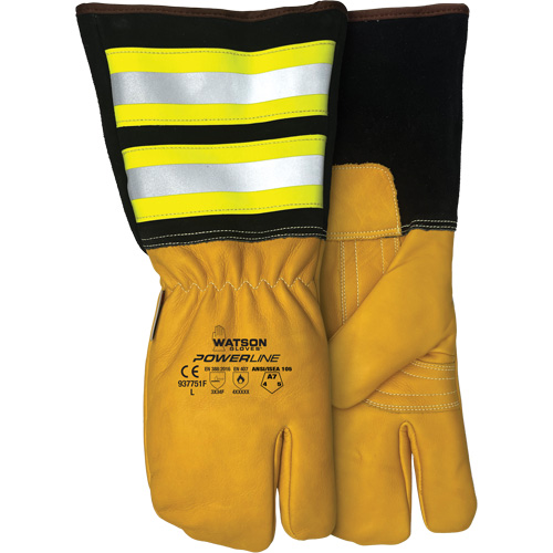 Powerline One-Finger Water-Resistant Mitt, Leather, Medium We Share Industrial Supply