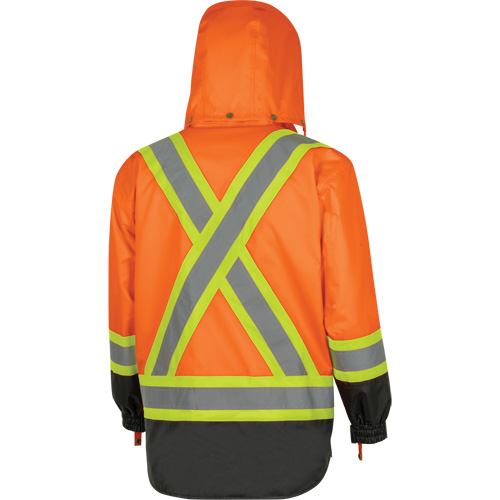 Parka de s&eacute;curit&eacute; d'hiver imperm&eacute;able 7-en-1 5056 Pioneer Yukon, Polyester, Noir/Orange haute visibilit&eacute;, T-petit We Share Industrial Supply