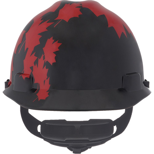 Specialty V-Gard&reg; Hard Hat, Ratchet Suspension, Black/Red We Share Industrial Supply