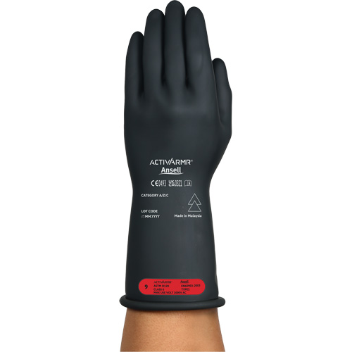 ActivArmr&reg; RIG R011BUL Ultra-Lightweight Electrical Insulated Gloves, ASTM Class 0, Size 8, 11" L We Share Industrial Supply