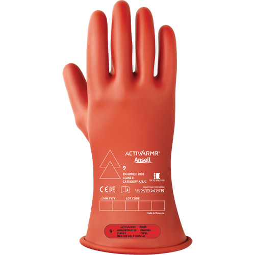 ActivArmr&reg; RIG R011RUL Ultra-Lightweight Electrical Insulated Gloves, ASTM Class 0, Size 11, 11" L We Share Industrial Supply