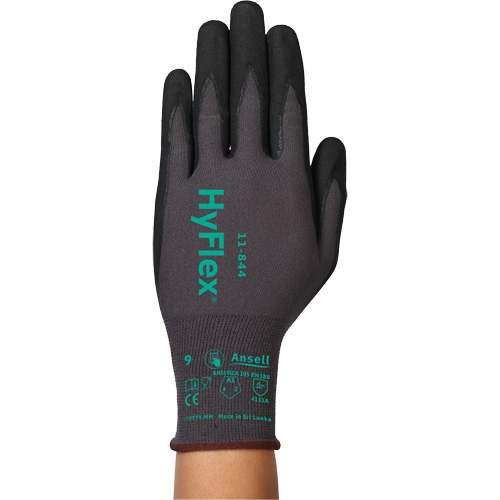 Gants Hyflex 11-844, Taille 5/2T-petit, Calibre 15, Rev&ecirc;tement Mousse de nitrile, Enveloppe en Nylon/Spandex, ASTM ANSI niveau A1/EN 388 niveau 1/EN 388 niveau A We Share Industrial Supply