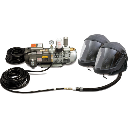 2-Worker DEFENDER Supplied Air Shield & Helmet System We Share Industrial Supply