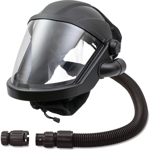 MAXSHIELD&reg; Supplied Air Respirator Shield with Flow Adapter, Universal, Facepiece We Share Industrial Supply