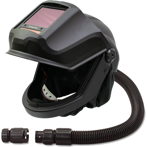 Masque respiratoire &agrave; adduction d'air et casque de soudage &agrave; visi&egrave;re relevable avec ADF et refroidisseur DEFENDER, Universel, Pi&egrave;ce faciale We Share Industrial Supply