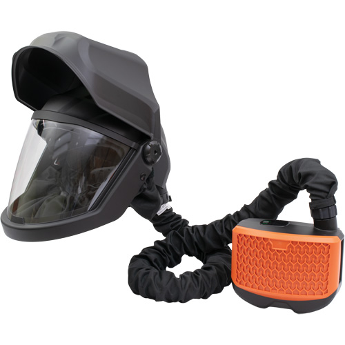Visi&egrave;re rabattable PEAKAIR DEFENDER & ensemble de souffleur X90VX, Respirateur &agrave; masque/Masque de soudage, Pile Lithium-ion We Share Industrial Supply