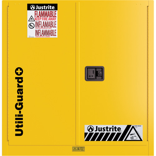 Utili-Guard+ Flammable Safety Cabinet, 30 gal., 1 Door, 43" W x 44" H x 22" D We Share Industrial Supply