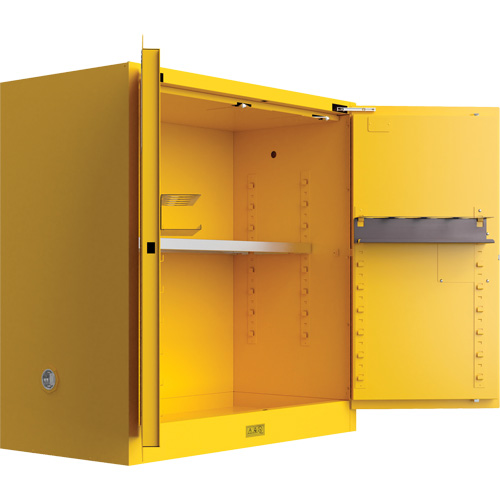 Utili-Guard+ Flammable Safety Cabinet, 30 gal., 1 Door, 43" W x 44" H x 22" D We Share Industrial Supply