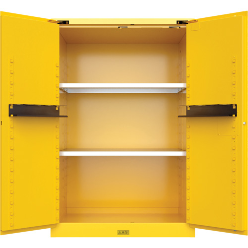 Utili-Guard+ Flammable Safety Cabinet, 45 gal., 2 Door, 43" W x 65" H x 22" D We Share Industrial Supply