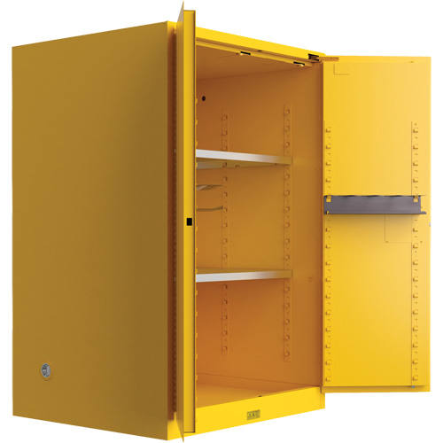 Utili-Guard+ Flammable Safety Cabinet, 45 gal., 2 Door, 43" W x 65" H x 22" D We Share Industrial Supply