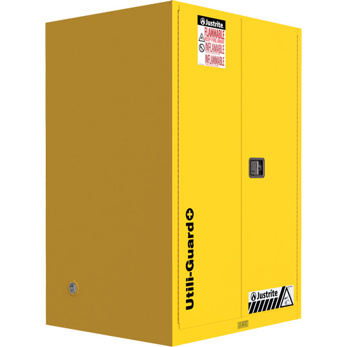 Utili-Guard+ Flammable Safety Cabinet, 45 gal., 2 Door, 43" W x 65" H x 22" D We Share Industrial Supply