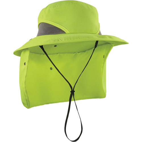 Chapeau de garde forestier 8934 Chill-Its avec prot&egrave;ge-nuque, petit/moyen, Lime haute visibilit&eacute; We Share Industrial Supply