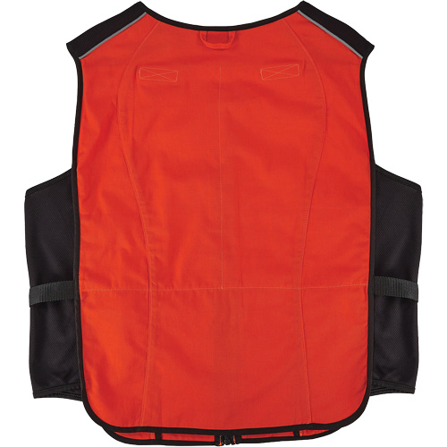 Chill-Its 6260 Lightweight Phase Change Cooling Vest with Rechargeable Packs, Small/Medium, Orange We Share Industrial Supply