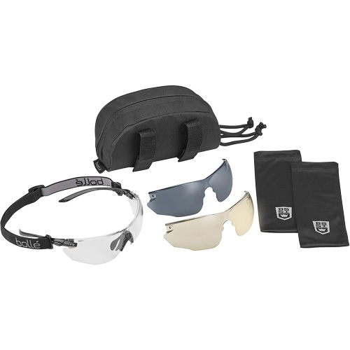 Combat Safety Glasses Kit, Clear/Smoke/Copper Lens, Anti-Fog/Anti-Scratch, ANSI Z87+ We Share Industrial Supply