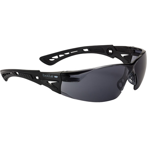 Lunettes de s&eacute;curit&eacute; Rush + Petit BSSI, Lentille Fum&eacute;e/Gris, Antibu&eacute;e/Anti-&eacute;gratignures, ANSI Z87+ We Share Industrial Supply