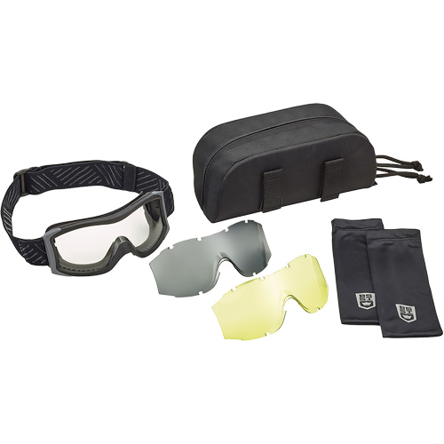 X1000 Ballistic Protection Goggles Kit, Amber/Clear Lens, Anti-Fog/Anti-Scratch, Direct Vent We Share Industrial Supply