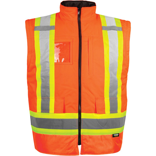 High-Visibility 7-in-1 Jacket, Polyester, High Visibility Orange, Small We Share Industrial Supply